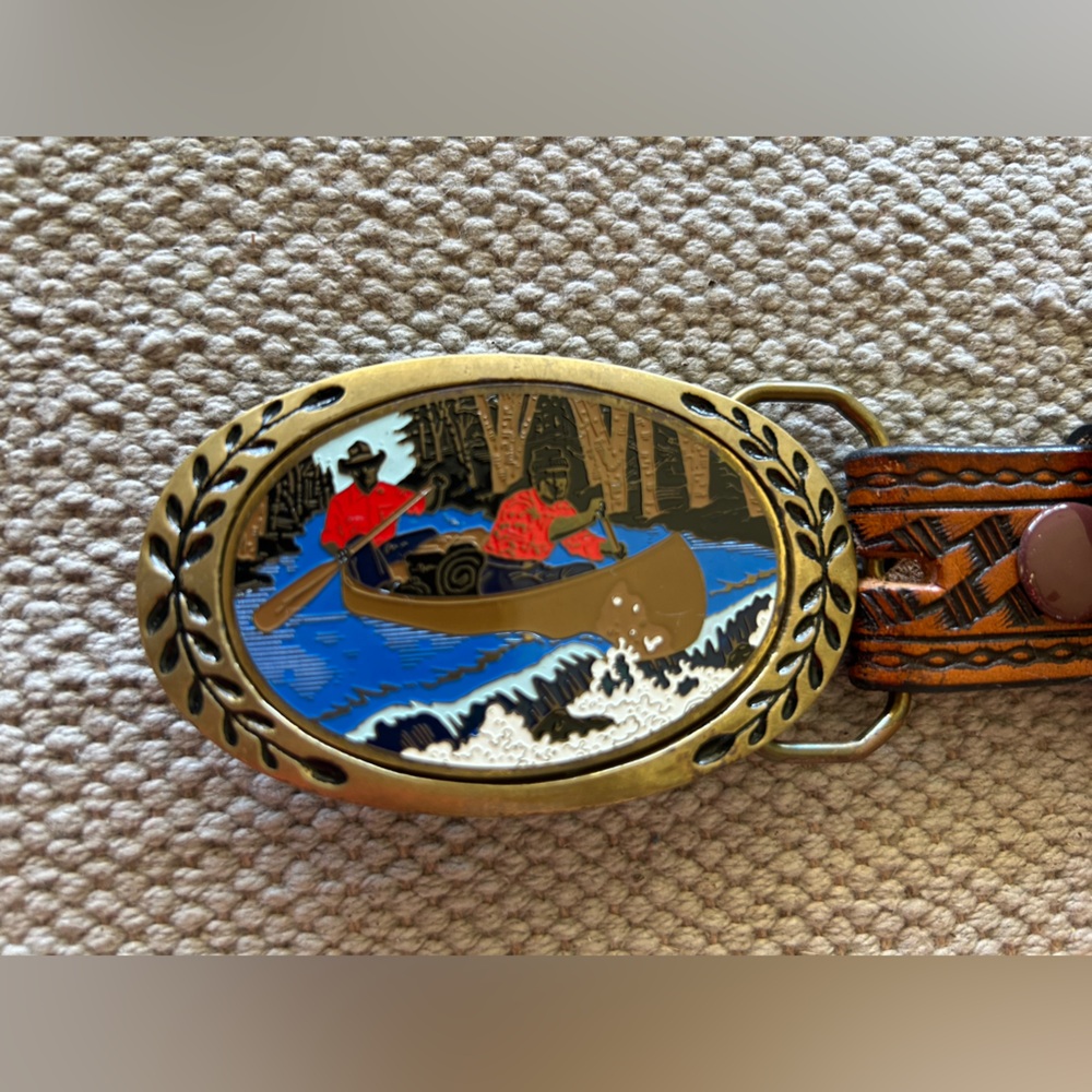 Canoe Adventure Belt with Brass Buckle